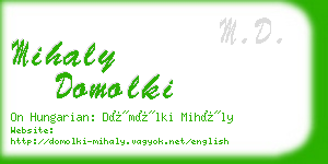 mihaly domolki business card